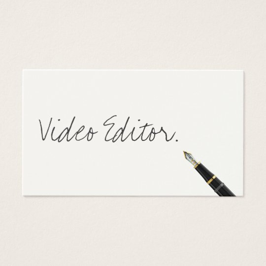 Handwritten Video Editor Business Card