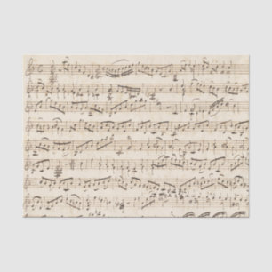 Handwritten Vintage Sheet Music Beige Tissue Paper