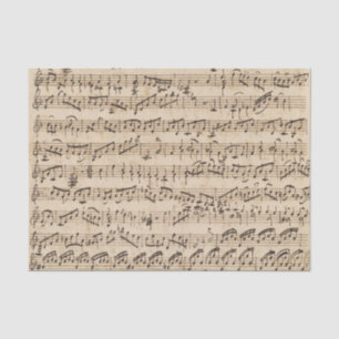 Handwritten Vintage Sheet Music Tissue Paper