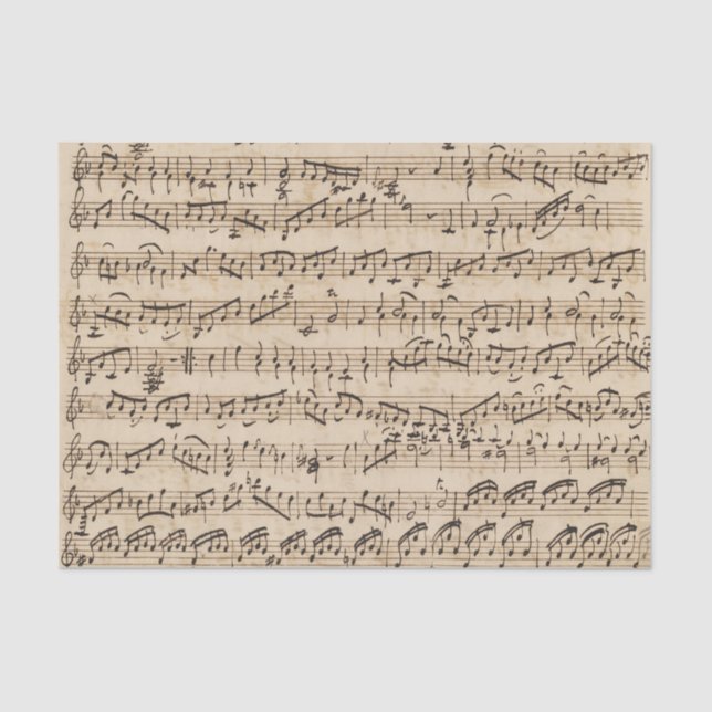 Handwritten Vintage Sheet Music Tissue Paper (Front)