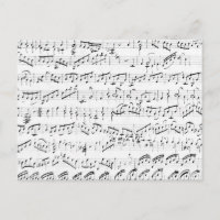 Handwritten Vintage Sheet Music White