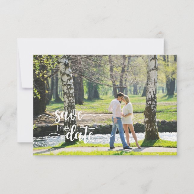 Handwritten Wedding Save The Date Cards (Front)