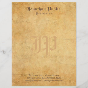 Handwritten Wedding Text Monogram Template Vintage Custom Letterhead