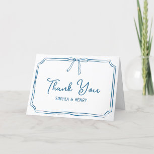 Handwritten Wedding Thank You Cards Elegant Bow