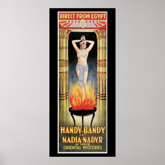 Handy Bandy & Nadia Nadyr Vintage Magic Act Poster (Front)