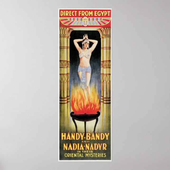 Handy Bandy & Nadia Nadyr Vintage Magic Act Poster (Front)