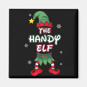 Handy Elf Christmas Pajamas Pjs Matching Family Gr Magnet
