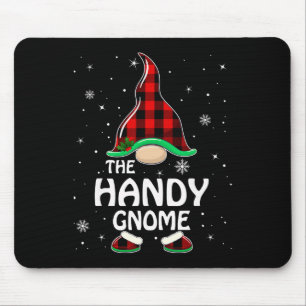 Handy Gnome Buffalo Plaid Matching Family Christma Mouse Mat