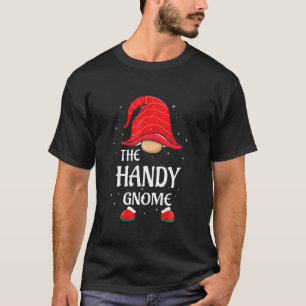 Handy Gnome Buffalo Plaid Matching Family Christma T-Shirt