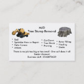 Handy Man Construction Business Card (Back)