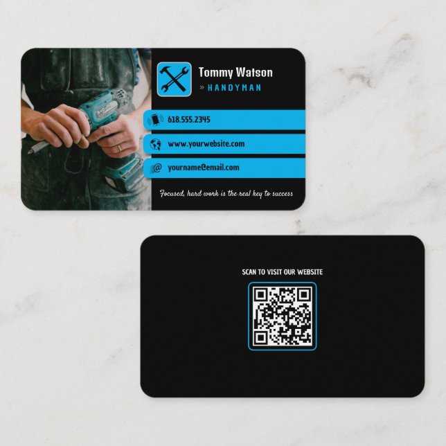 Handy Man | Construction | Contractor Business Card (Front/Back)