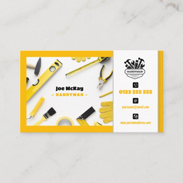Handy Man | Construction | Contractor Business Card (Front)