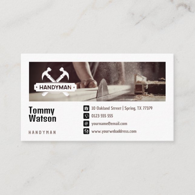 Handy Man | Construction | Contractor Business Card (Front)