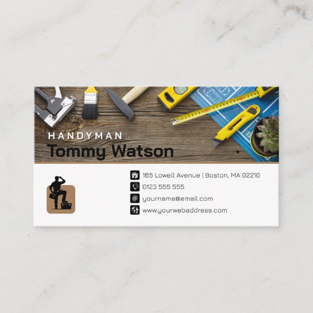 Handy Man | Construction | Contractor Business Card (Front)