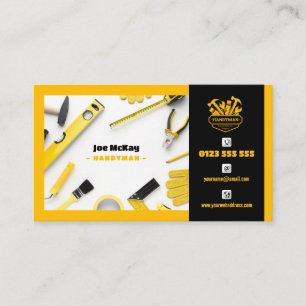 Handy Man   Construction   Contractor Business Card