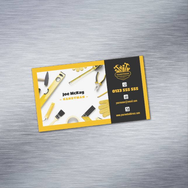 Handy Man | Construction | Contractor Magnetic Business Card (In Situ)