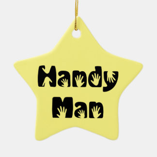 Handy Man   T-Shirt Ceramic Tree Decoration