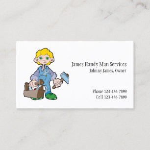 Handy Man Tool Box Contractor Business Card