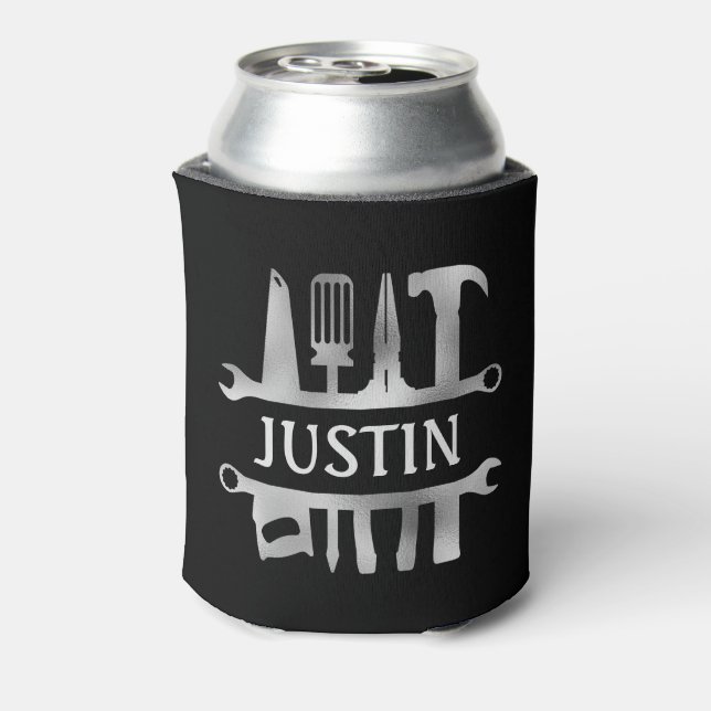 Handy Man Tools Monogram Personalised    Can Cooler (Can Back)