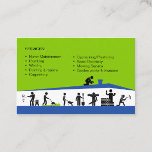 Handyman and home maintenance Business Card 