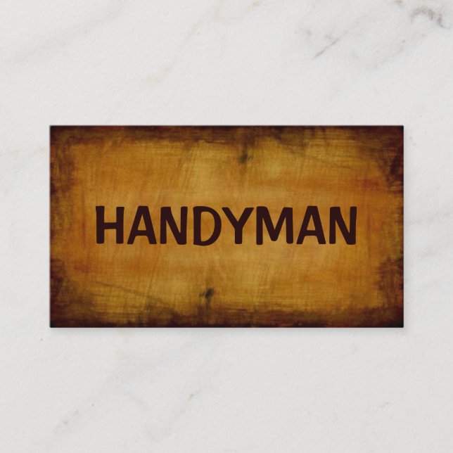 Handyman Antique Business Card (Front)