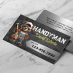 Handyman Bear House Repair & Maintenance Service Business Card<br><div class="desc">Handyman Bear Professional Repair & Maintenance Service Business Cards.</div>