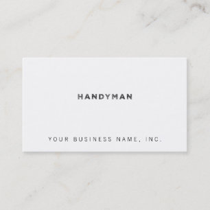 Handyman [Black Faux Letterpress Style] Business Card