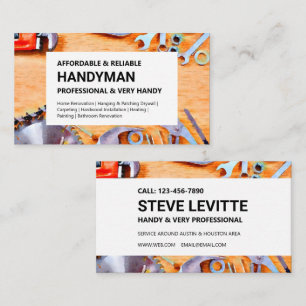 Handyman Business Card - Construction Tools