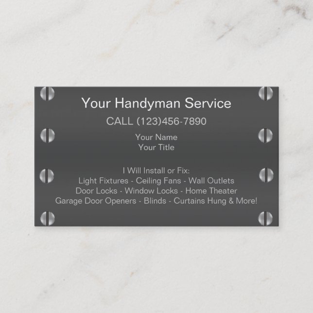 Handyman Business Cards (Front)