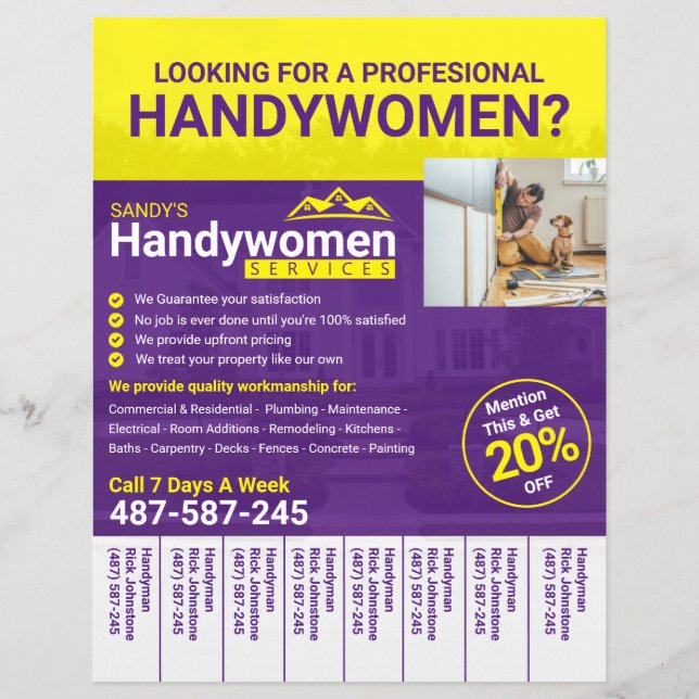 Handyman Business Flyer - Home Business (Front)