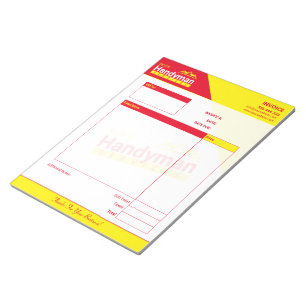 Handyman Business Invoice Pad - Home Business