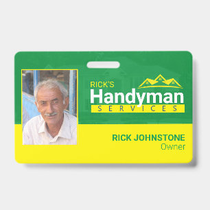 Handyman Business Metal Clip Badge - Home Business ID Badge