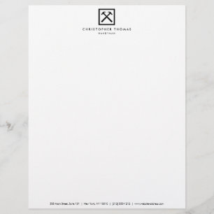 Handyman, Carpenter, Builder Logo Custom Letterhead