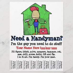 Handyman. Carpenter. Builder. Marketing flyer
