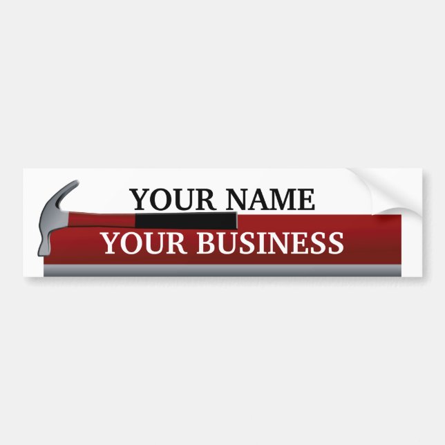 Handyman Carpenter Hammer Bumper Sticker (Front)