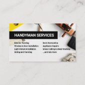 Handyman Carpenter Home Renovations Services Business Card (Back)
