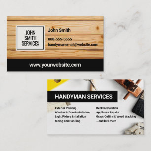 Handyman Carpenter Home Renovations Services Business Card