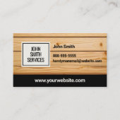 Handyman Carpenter Home Renovations Services Business Card (Front)