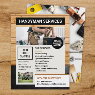 Handyman Carpenter Home Renovations Services Flyer