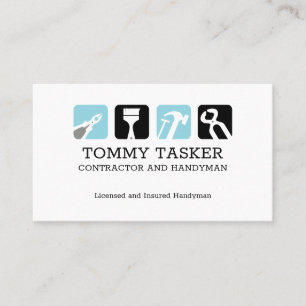Handyman Carpenter Home repair Tools Logo Business Card