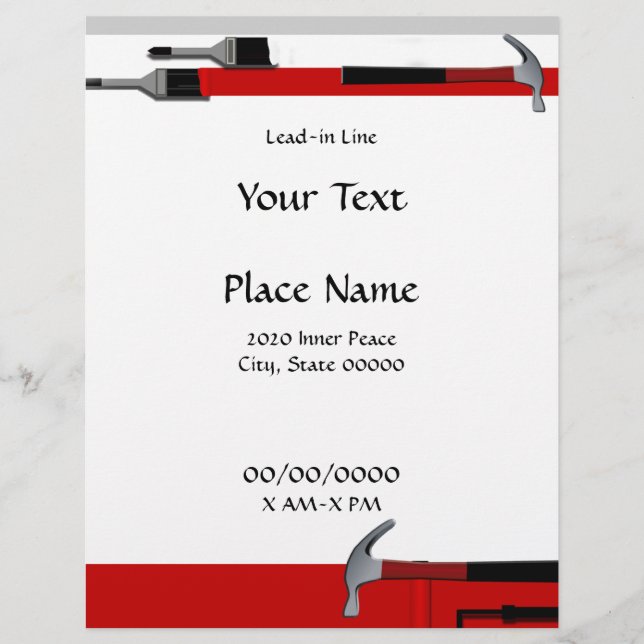 Handyman Carpenter Painter Flyer (Front)