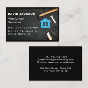 Handyman / Carpenter Tools Home Improvement Wood  Business Card
