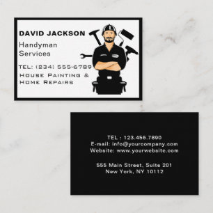 Handyman / Carpenter Tools Home Improvement Wood  Business Card