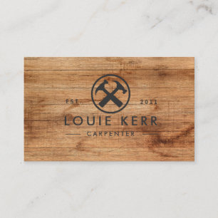 Handyman, Carpenter, Woodworker , Wood  Business Card