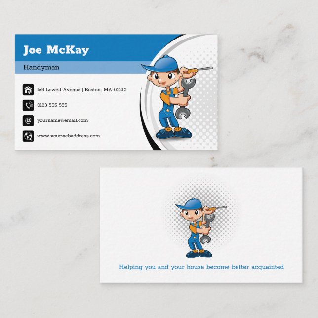 Handyman | Construction | Contractor Business Card (Front/Back)