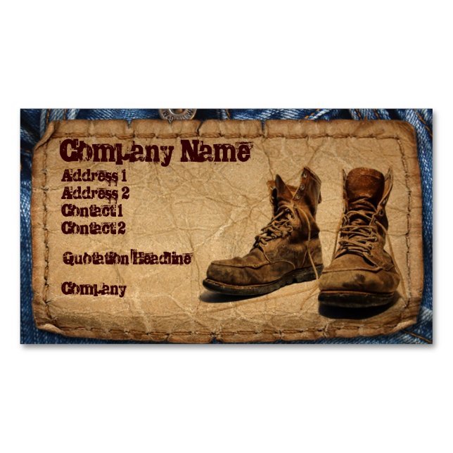Handyman, Construction, Maintenace Worker Business Magnetic Business Card (Front)