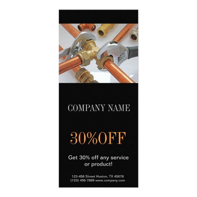 Handyman Construction plumbing tools plumber Rack Card (Front)