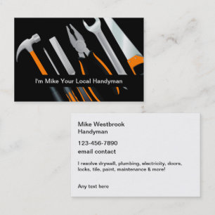 Handyman Construction Remodeling Business Card