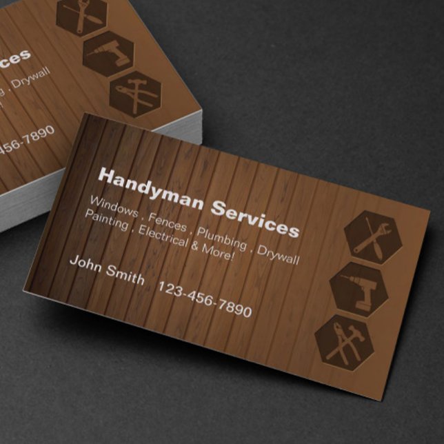 Handyman construction remodeling business cards (Creator Uploaded)