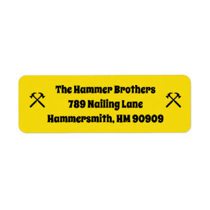 Handyman Contractor Business Return Address Labels